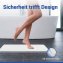 Badematte Mod. Simi Weiß, Badvorleger, Badmatte - 4