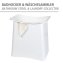 2in1 Hocker Mod. Wing Weiß, Badhocker mit herausnehmbarem Wäschesack - 4