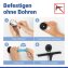 Mod. Vacuum-Loc® Duschabzieher Schwarz, Befestigen ohne bohren - 4