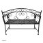 Metall Gartenbank mit Mosaik Sitzfläche Vintage Gartenbank 109 cm - 4