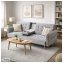 Schlafsofa Eris Velvet Grau mit Becherhalter - 4