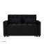 Sofa mit Schlaffunktion Schwarz - 4