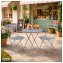 Gartentisch Basil Metall rund klappbar Grau - 4