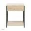 Beistelltisch Cedrik mit Schublade Artisaneiche-Schwarz - 4