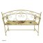 Gartenbank Flowers and Plants creme Metallbank mit Motiv Sitzfläche 109 cm - 4