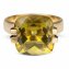 Ring 925 Sterling Silber vergoldet Glänzend Topas Quarz grün - 4