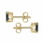 Ohrstecker 375 Gelbgold Blautopas - 4