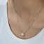 Collier 925/- Sterling Silber Perle und Saphir - 4