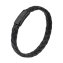 Armband Lederarmband geflochten schwarz 21cm - 4
