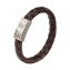 Armband Lederarmband geflochten braun 21cm - 4