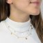 Kette 925/- Sterling Silber glanz gelb vergoldet Zirkonia weiß - 4