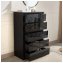 Sideboard Kenji 5 Schubladen Hochglanz Schwarz - 4