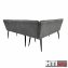 Eckbank 154 x 195 cm Mesilla Blaugrau kurzer Schenkel links - 4