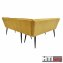Eckbank 154 x 195 cm Mesilla Gelb kurzer Schenkel links - 4