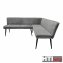 Eckbank 195 x 154 cm Mesilla Blaugrau kurzer Schenkel rechts - 4