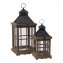 Laterne aus Holz im 2er Set  - 4