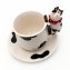 Dolomite Tasse mit Teller Kuh - 4