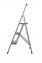 Alu-Design Klapptrittleiter 3-stufig inklusive Leiternhalter, mit rutschsicheren XXL-Stufen - 4