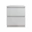 Nachtkommode 2er Set Weiß mit 2 grifflosen Schubladen - 4