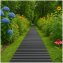 Gartenweg 655 cm Holzbohlenoptik Grau - 4