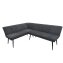 Eckbank 154 x 195 cm Anthrazit Mesilla kurzer Schenkel links - 4