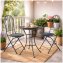 Bistro Sitzgruppe Ivo Metall Tisch mit 2 Stühlen Balkon Set Gartenmöbel - 4