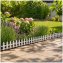 Beeteinfassung Länge 360 cm Zaun Weiß - 4