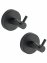 Wandhaken Duo Mod. Bosio Black matt, 2er Set, Edelstahl rostfrei - 4