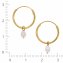 Ohrringe Silber 925 vergoldet mit weißen Perlen 3x5mm - 4