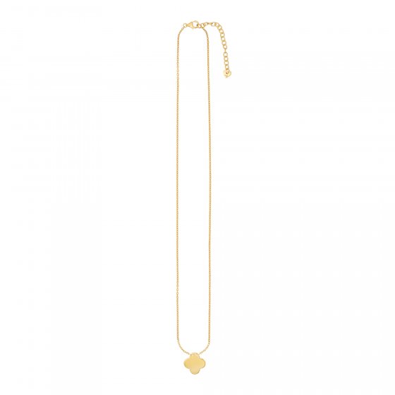 Collier 925 Sterling Silber gelb vergoldet Anhänger Clover Kleeblatt 