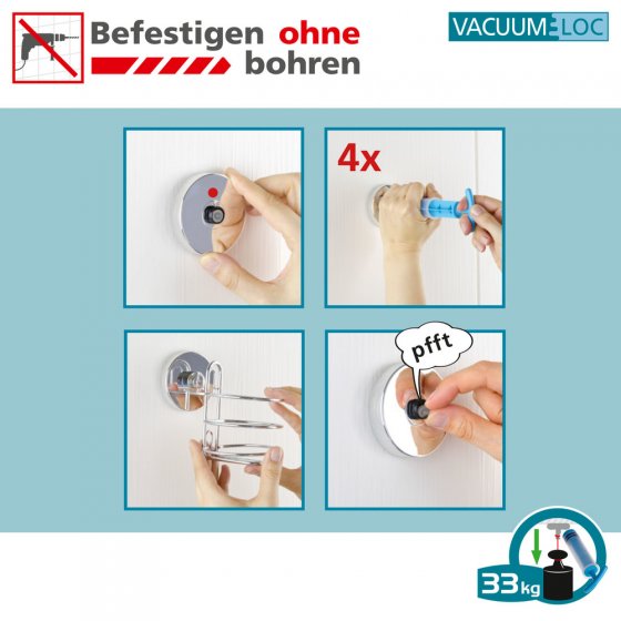Mod. Vacuum-Loc® Haken 4er Set, Befestigung ohne bohren 