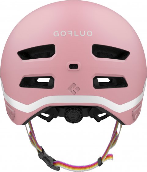 Kinder-Fahrradhelm Maze Jr KinetiCore GoFluo Edition, Soft Pink 