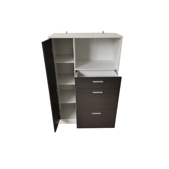 Küchenschrank Weiß-Grau Blanca L 