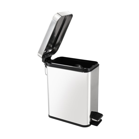 Pedalmülleimer Modern 5 Liter Silber 