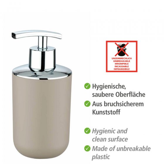 Bad-Accessoire Set Mod. Brasil Taupe, 4-teilig , Spezialkunststoff, bruchsicher 