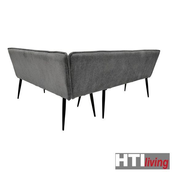 Eckbank 195 x 154 cm Mesilla Blaugrau kurzer Schenkel rechts 