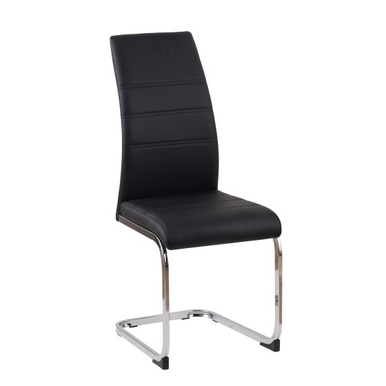 Esszimmerstuhl SallyC Kunstleder 4er-Set Schwarz 