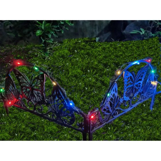 Zierzaun Nessa Solar Schmetterling 4-teilig Braun 