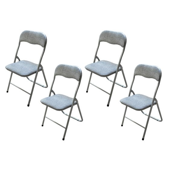 Klappstuhl 4er Set Dima Fabric Grau 