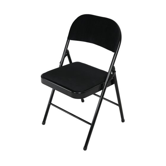Klappstuhl Wedigo Velvet Schwarz 