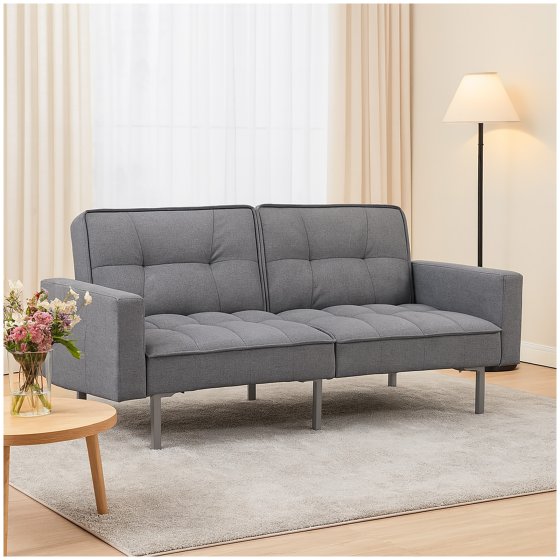 Modernes Schlafsofa mit Leinenbezug Stil und Funktionalität in einem 