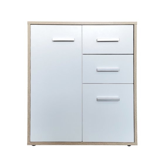 Kommode mit 2 Schubladen Nina Sonoma/Weiß 