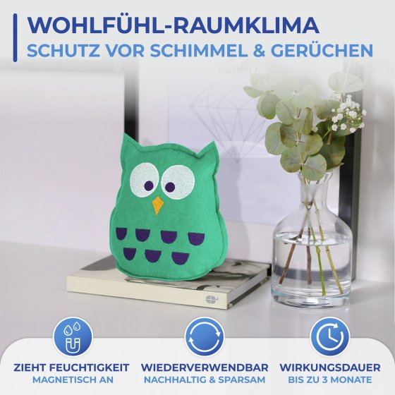 Raumentfeuchter Mod. Eule 2er Set, wiederverwendbar 