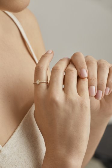 Ring 925 Sterling Silber gelb vergoldet mit Zirkonia 