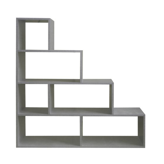 Stufenregal in Beton Raumteiler Bücherregal 114 x 114 x 30 cm vielseitig einsetzba 