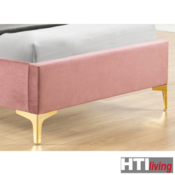 Polsterbett 90 x 200 cm Yoris Pink 