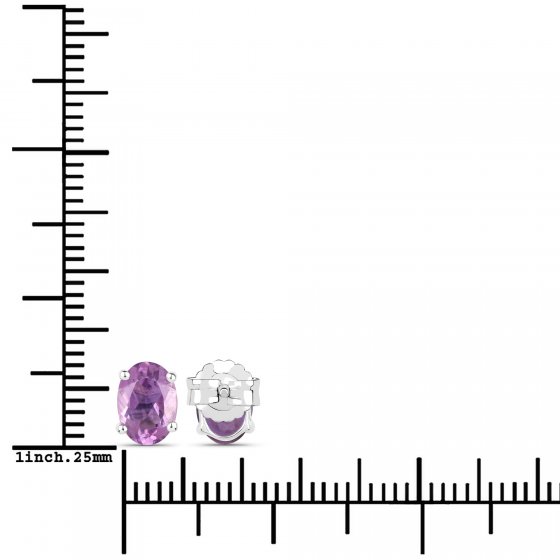 Schmuck-Set Silber 925 rhodiniert Ohrringe und Halskette mit echtem Amethyst 