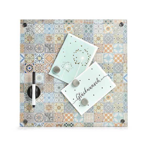 Memoboard aus Glas Mosaik 