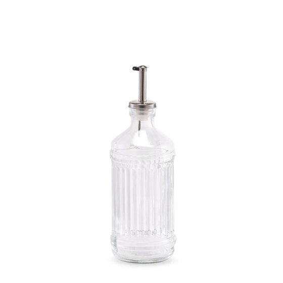 Essig-/Ölflasche, 500 ml Rillen-Glas 