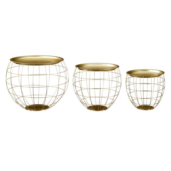 Tisch Set bauchig, 3-teilig Eisen 